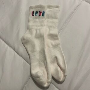 Shortie Crew Socks "LOVE" valentine basket gift